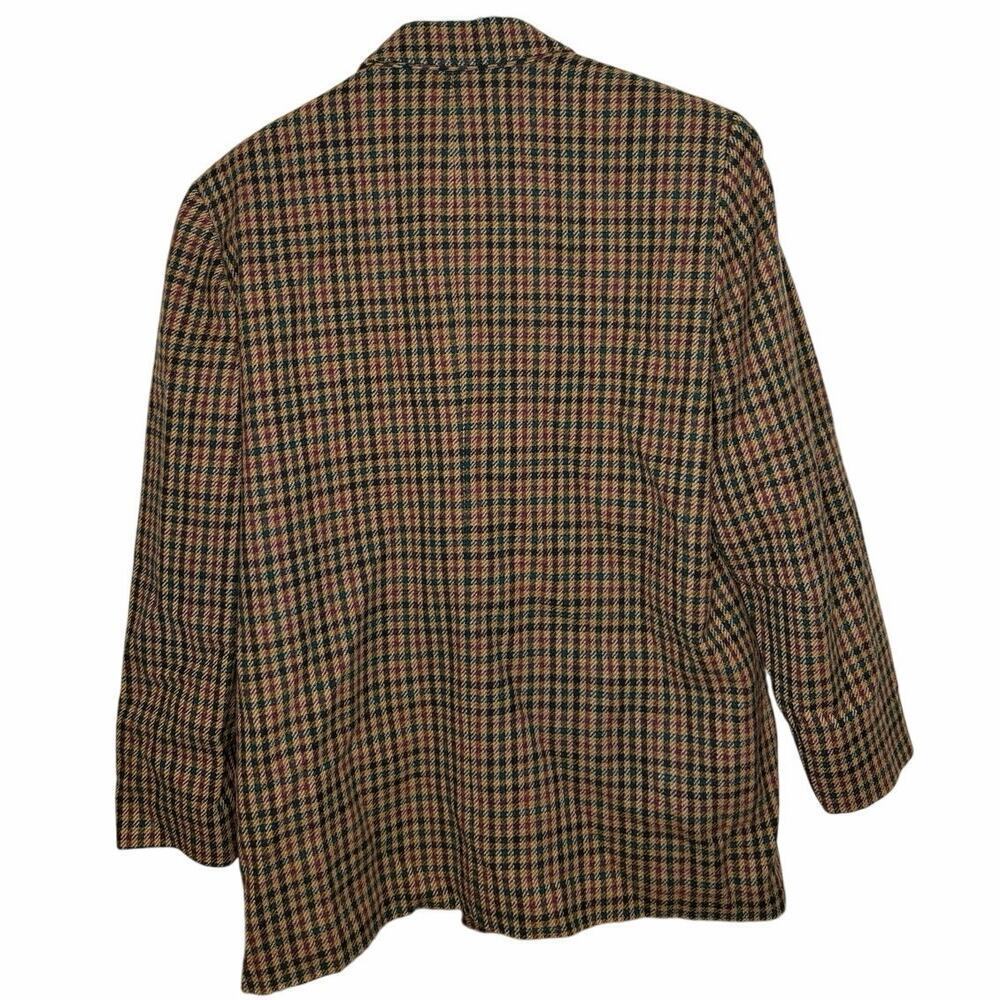 Women’s Pendleton Knockabouts Large Houndstooth 100% Virgin Wool Blazer Jacket - Picture 2 of 6